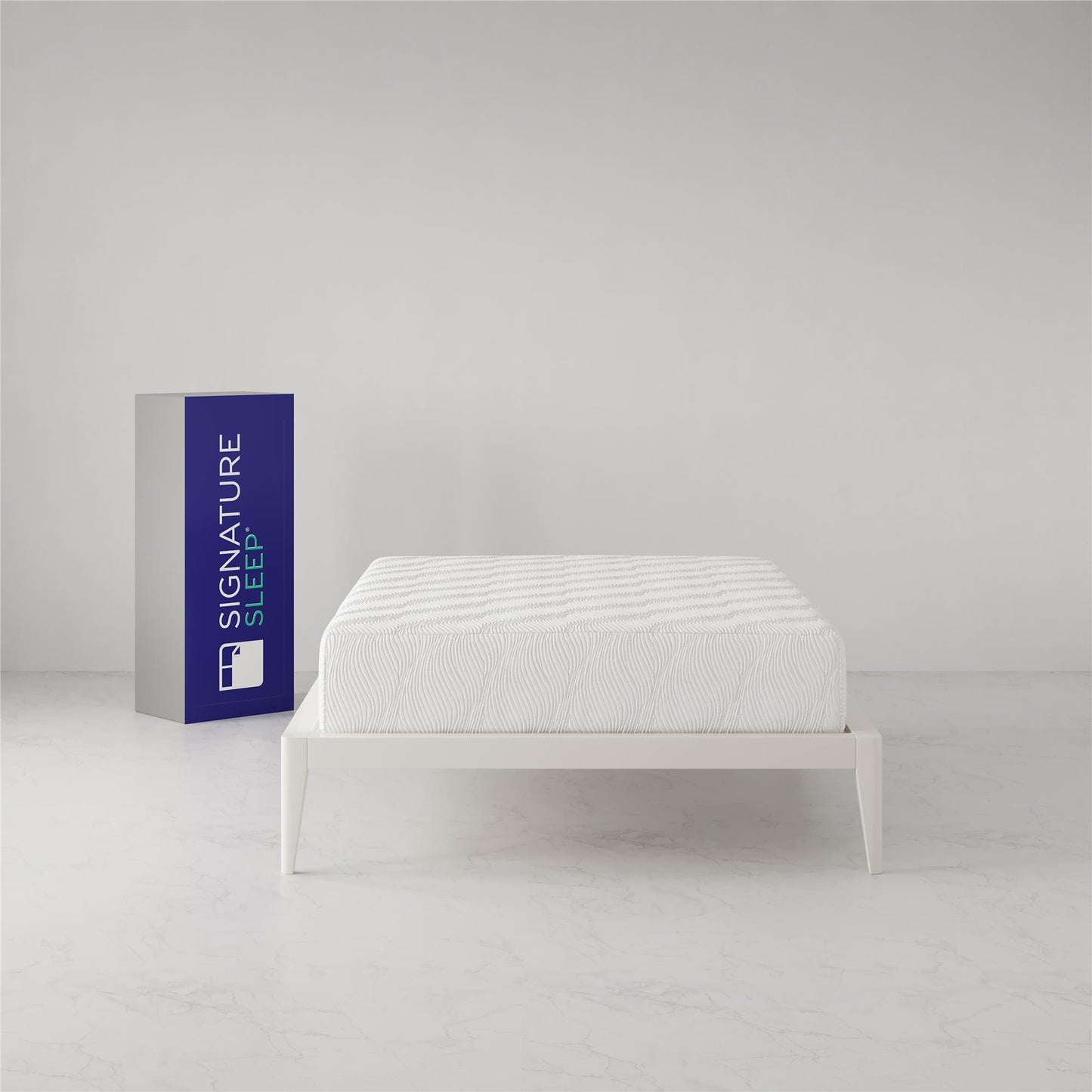 Memoir 12 Inch Gel Memory Foam Mattress with Medium Firm Comfort Level - White - Full