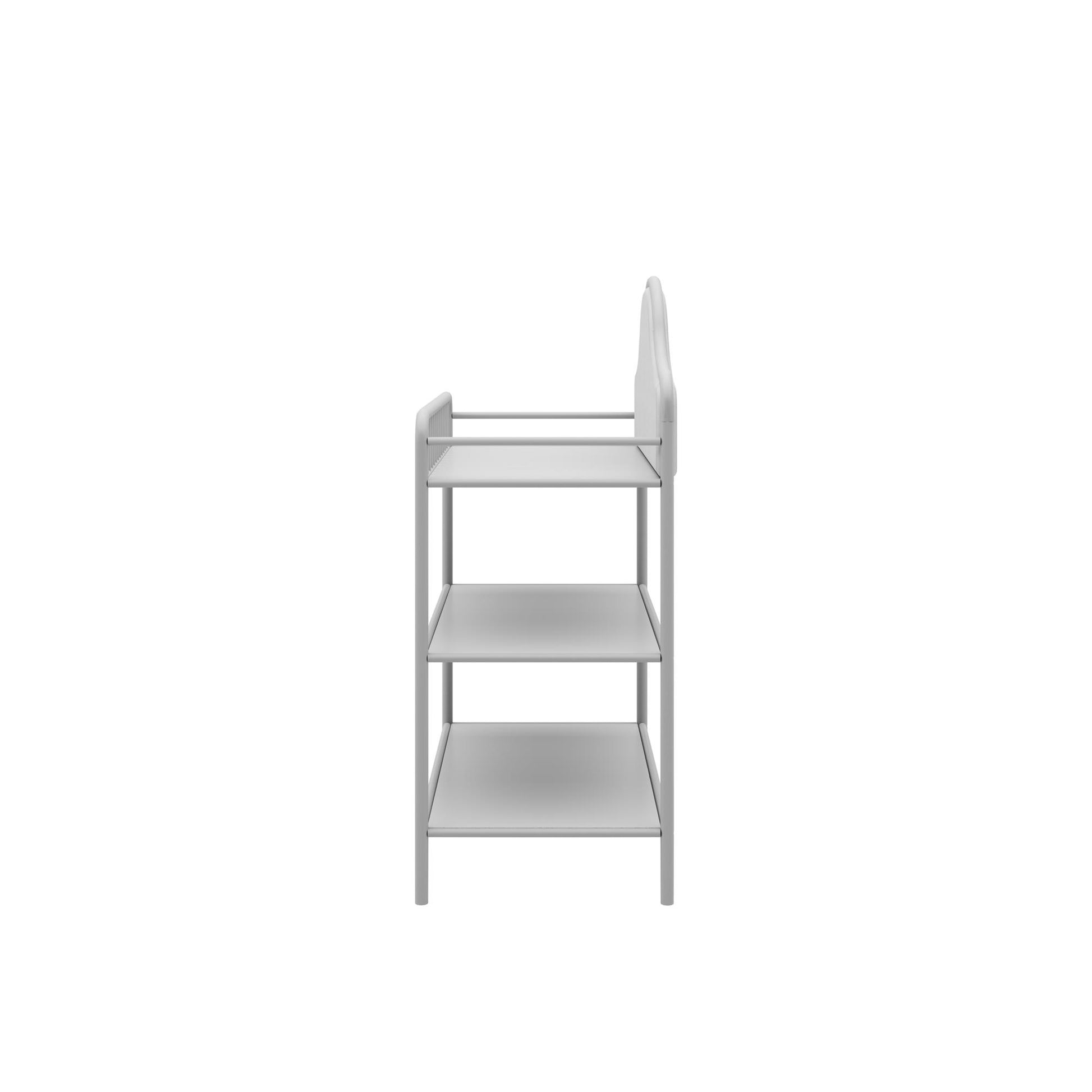 Piper Upholstered Metal Changing Table - Dove Gray