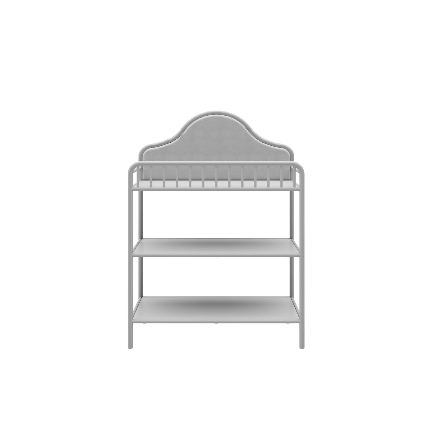 Piper Upholstered Metal Changing Table - Dove Gray