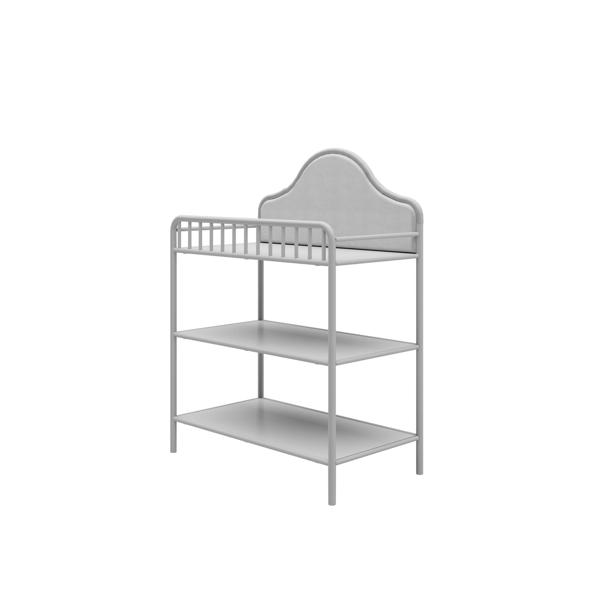 Piper Upholstered Metal Changing Table - Dove Gray
