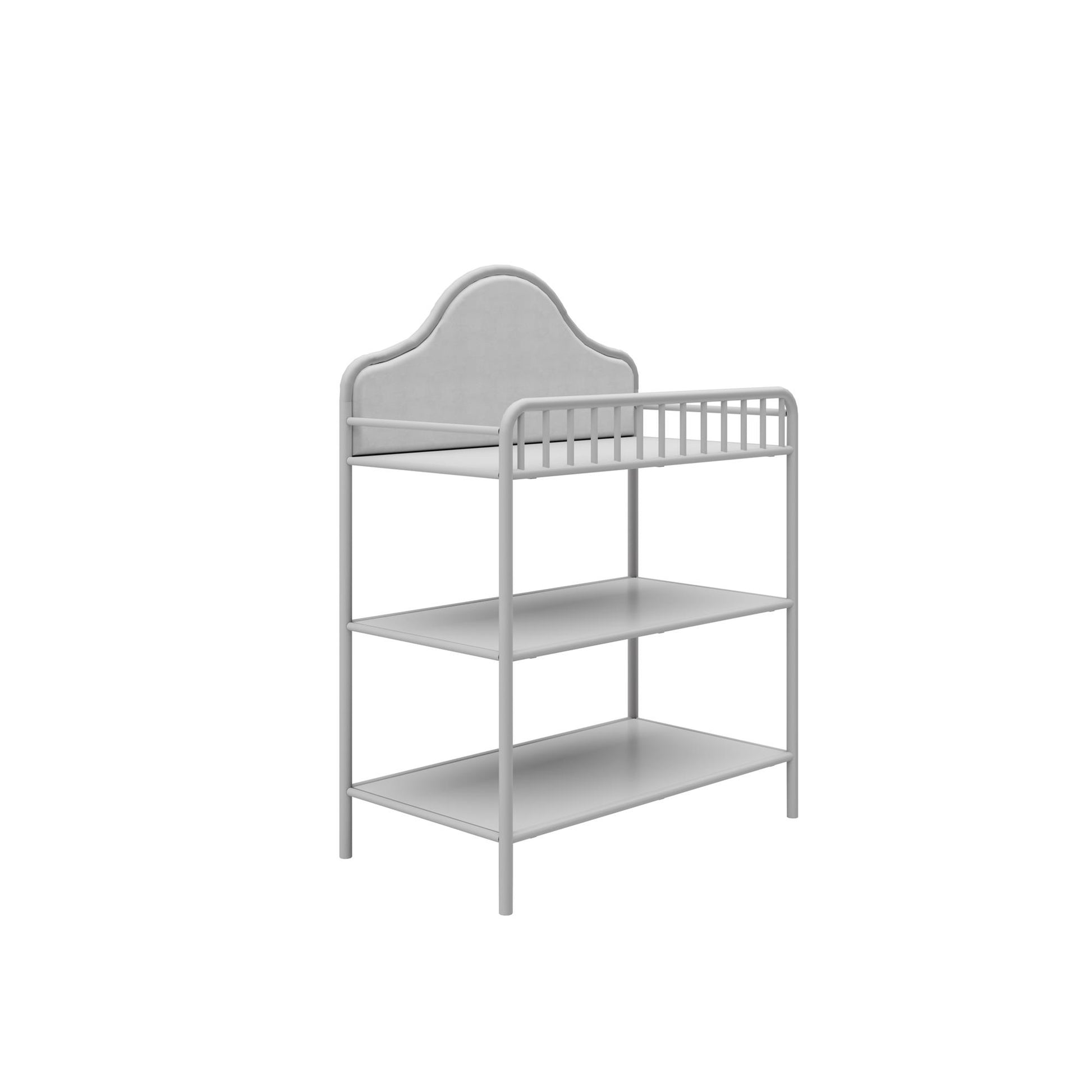 Piper Upholstered Metal Changing Table - Dove Gray