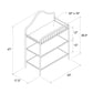 Piper Upholstered Metal Changing Table - Dove Gray