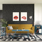Regal Linen Upholstered Futon - Mustard