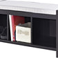 Penelope Entryway Storage Bench with Cushion and Cubbies - Espresso