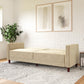 Novogratz Vintage Tufted Sofa Sleeper II, Taupe Velour - Tan