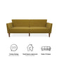 Regal Linen Upholstered Futon - Mustard