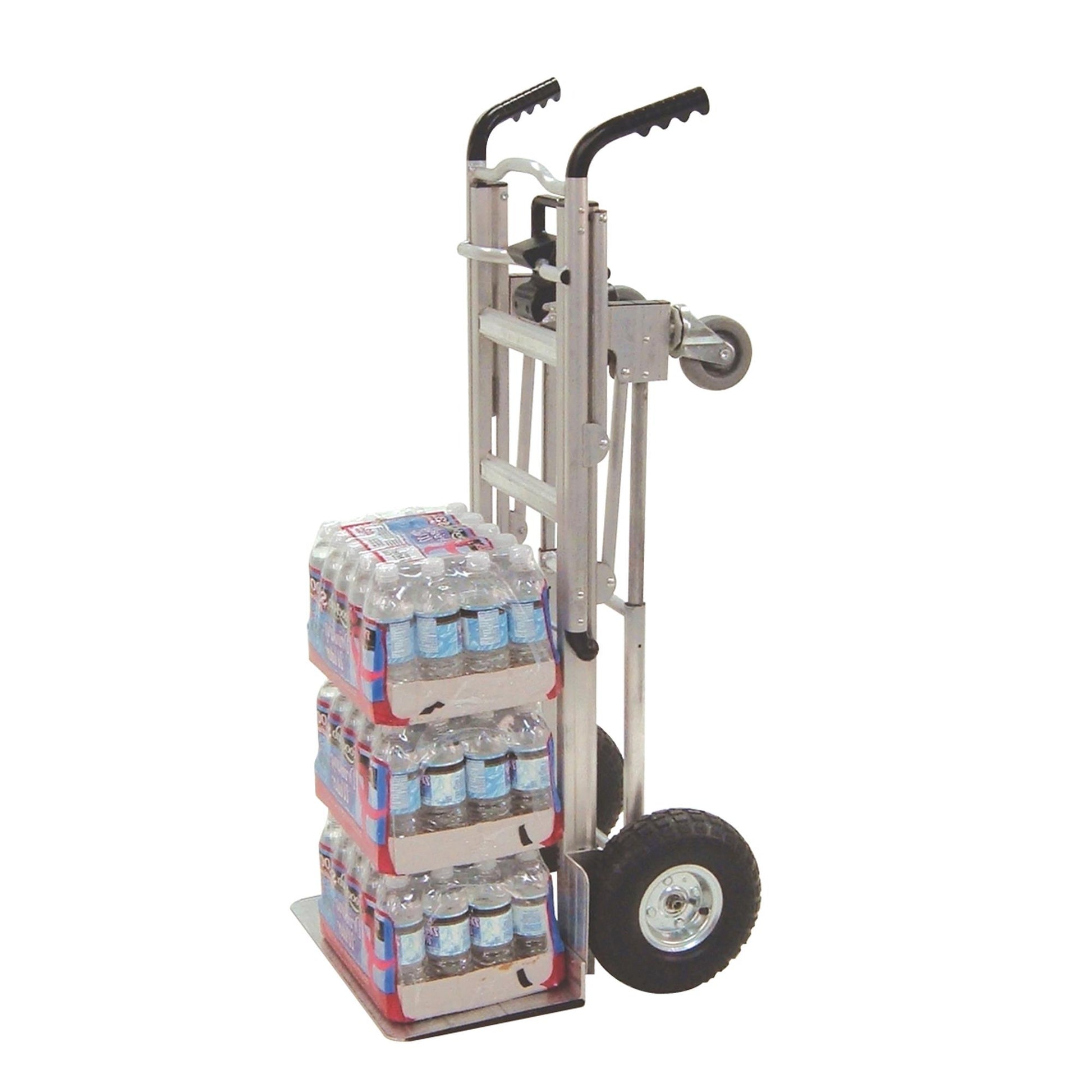 3 in 1 Assist Series Aluminum 4 Wheel Hand Truck with Multiple Positions - Black