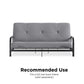 Caden 6 Inch Thermobonded High Density Polyester Fill Futon Mattress - Herringbone - Full
