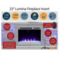 Lumina Fireplace TV Stand for TVs up to 48 Inch with 7 Color LED Lights - Navy - 46”-50”
