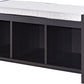 Penelope Entryway Storage Bench with Cushion and Cubbies - Espresso