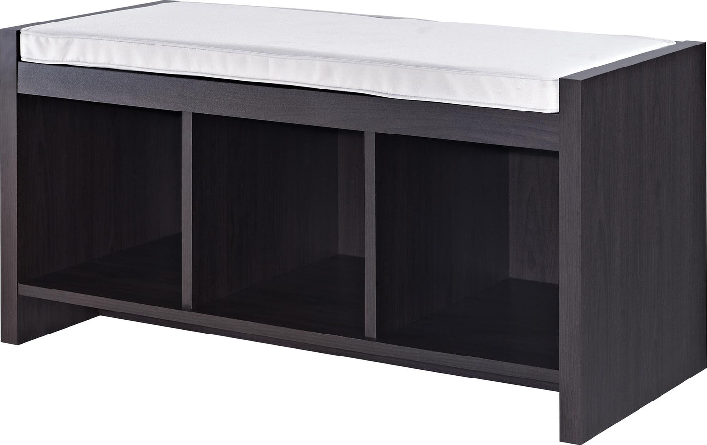 Penelope Entryway Storage Bench with Cushion and Cubbies - Espresso
