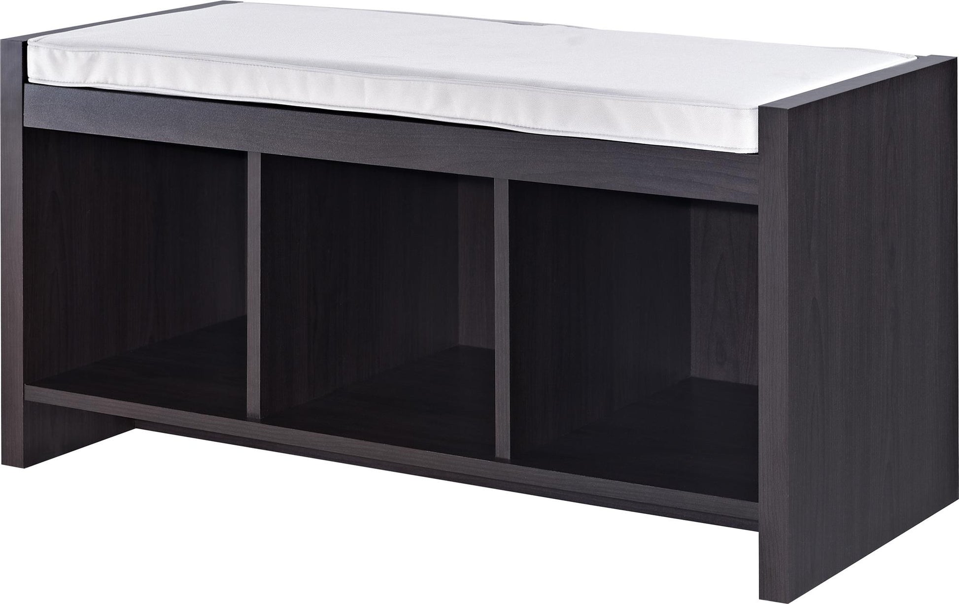 Penelope Entryway Storage Bench with Cushion and Cubbies - Espresso