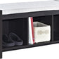Penelope Entryway Storage Bench with Cushion and Cubbies - Espresso