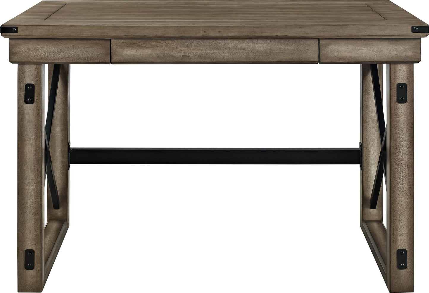 Wildwood Wood Veneer Computer Desk with Storage Drawer - Rustic Gray