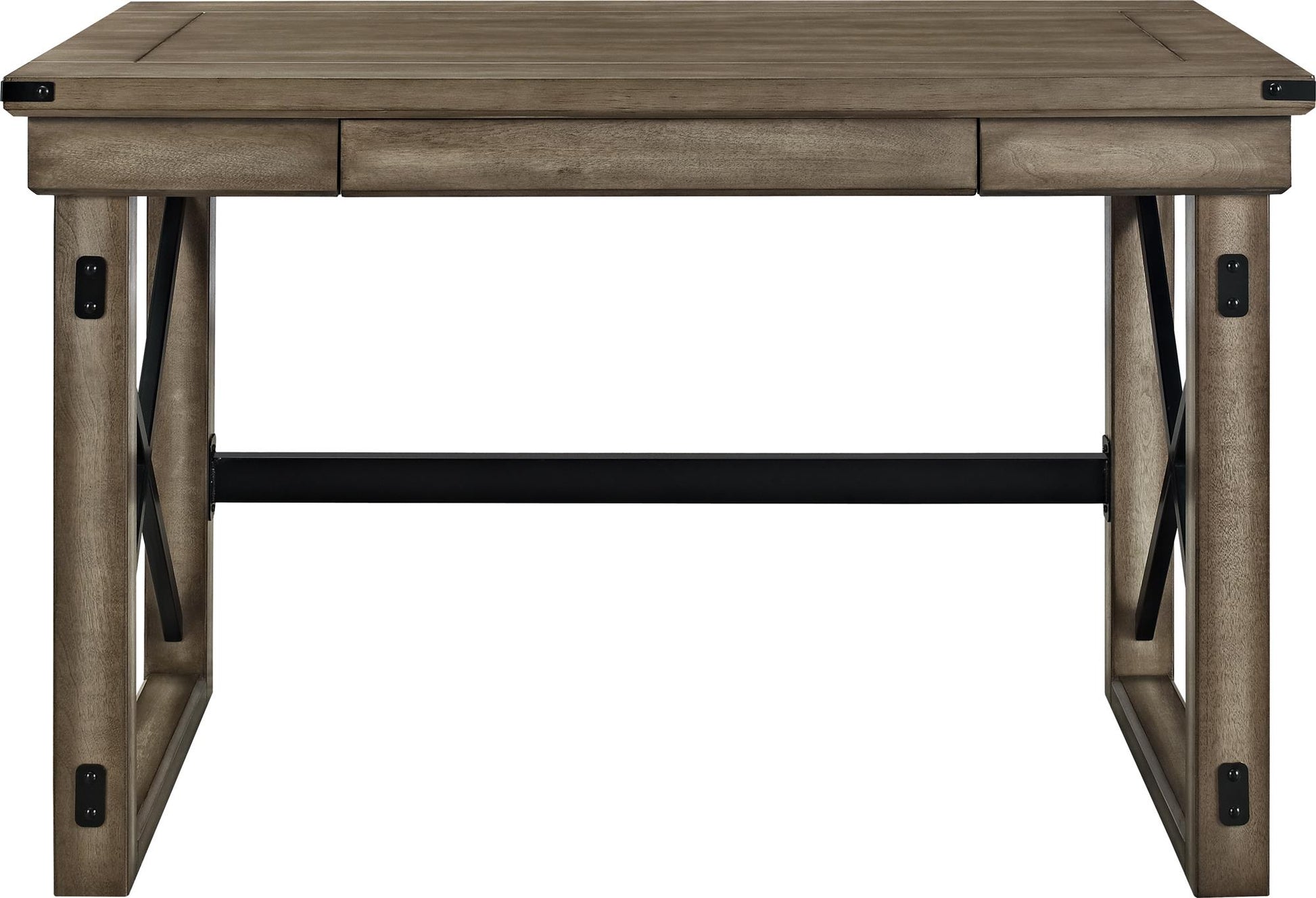 Wildwood Wood Veneer Computer Desk with Storage Drawer - Rustic Gray