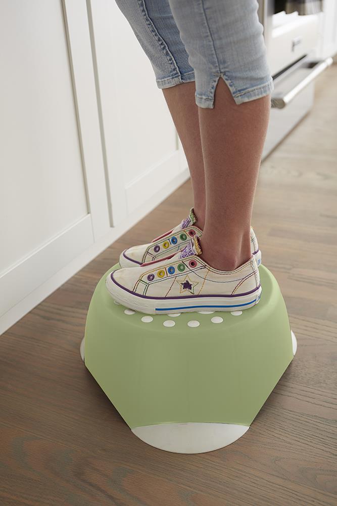 Kids One-Step Step Stool, Set of 2 Lightweight and Non-Slip - Green - 2-Pack