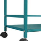 Marshall 3 Shelf Industrial Metal Rolling Utility Cart - Teal