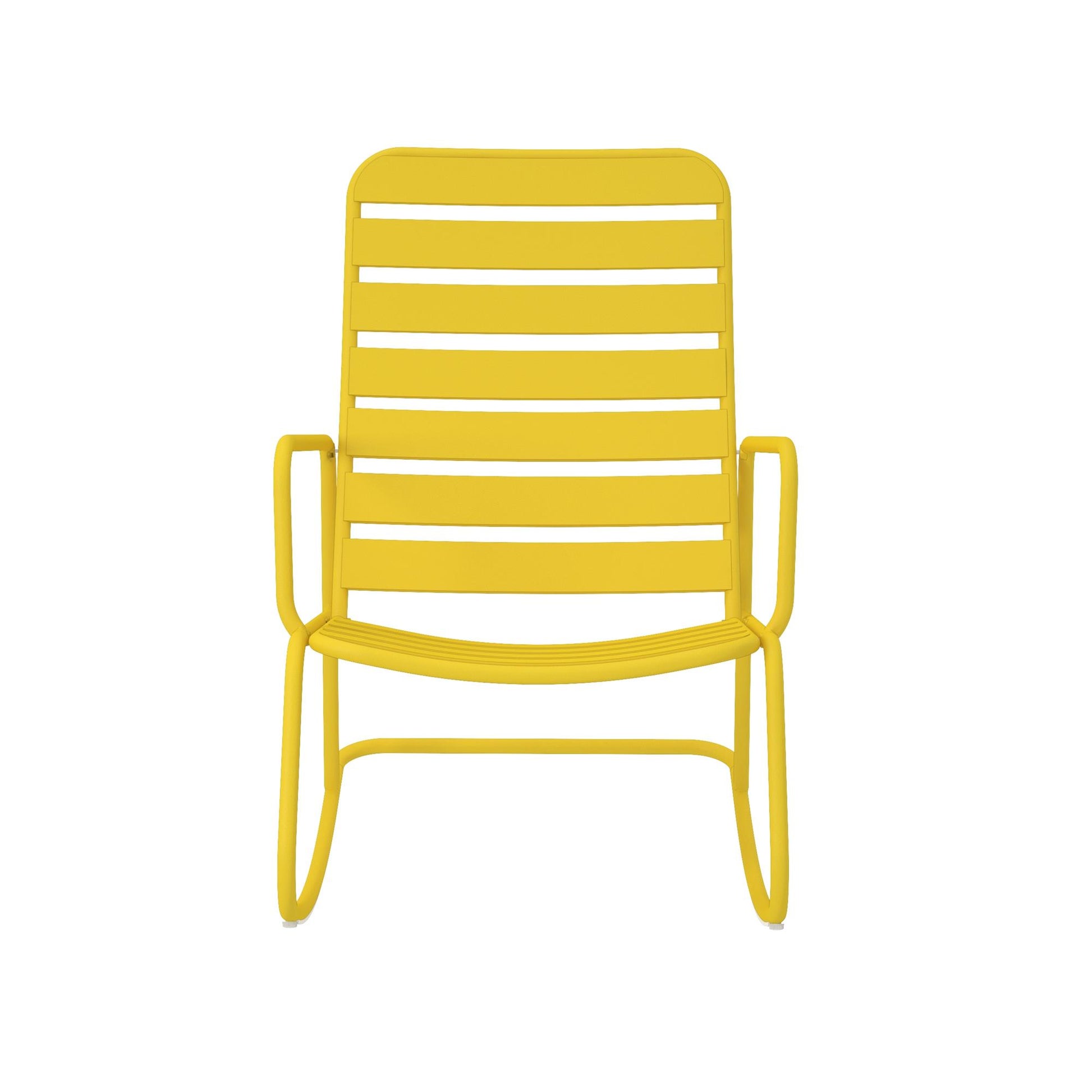 Novogratz Poolside Gossip, Roberta Outdoor/Indoor Rocking Chair, Yellow - Yellow