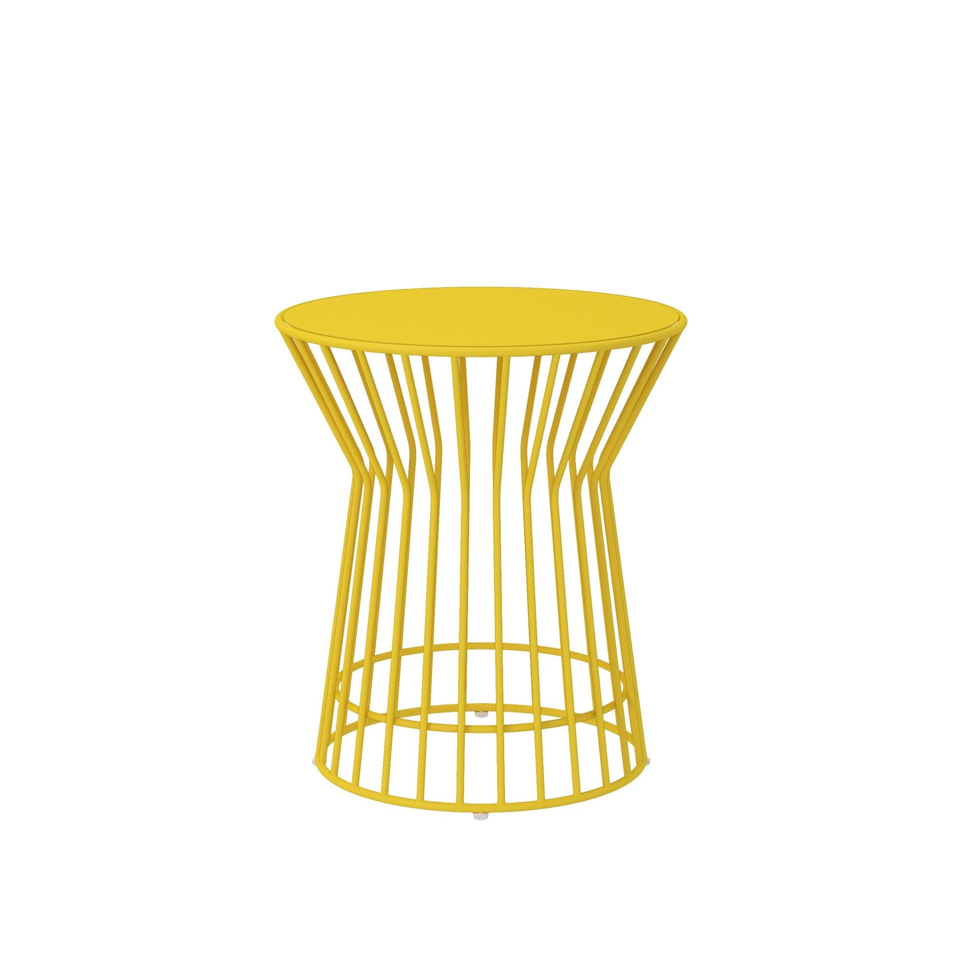 Novogratz Poolside Gossip Collection, Roberta Outdoor/Indoor Side Table, Yellow - Yellow