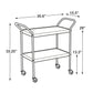 Stylaire 2 Tier Serving Cart - Black - 1-Pack