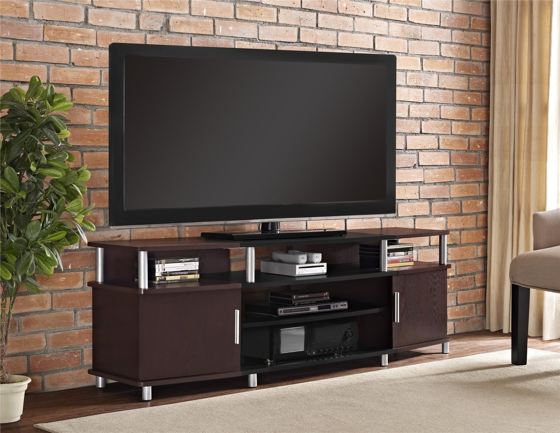 Carson Contemporary TV Stand for TVs up to 70 Inch  - Cherry