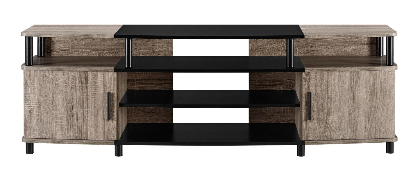 Carson Contemporary TV Stand for TVs up to 70 Inch  - Distressed Gray Oak