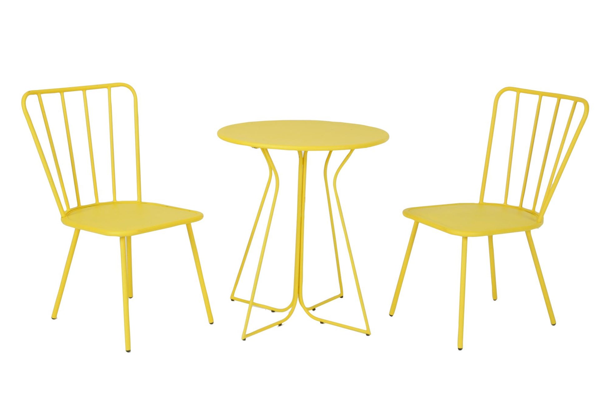Novogratz Poolside Gossip Collection, Heidi Outdoor/Indoor Bistro Set, 3 Piece, Yellow - Yellow