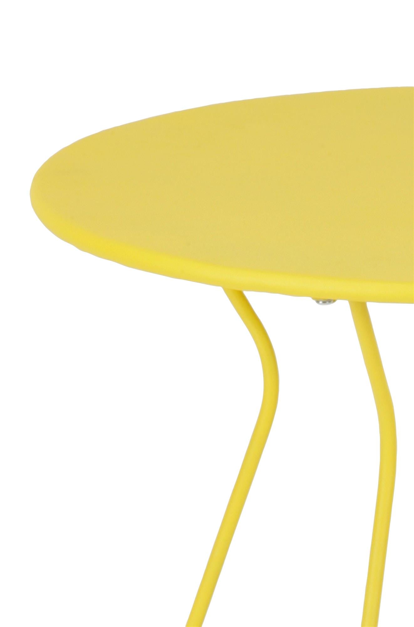 Novogratz Poolside Gossip Collection, Heidi Outdoor/Indoor Bistro Set, 3 Piece, Yellow - Yellow