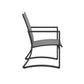 Patio Dining Chairs with Armrests and Sled Legs, Set of 6 - Light Gray