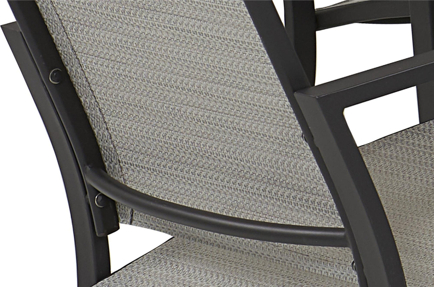 Patio Dining Chairs with Armrests and Sled Legs, Set of 6 - Light Gray