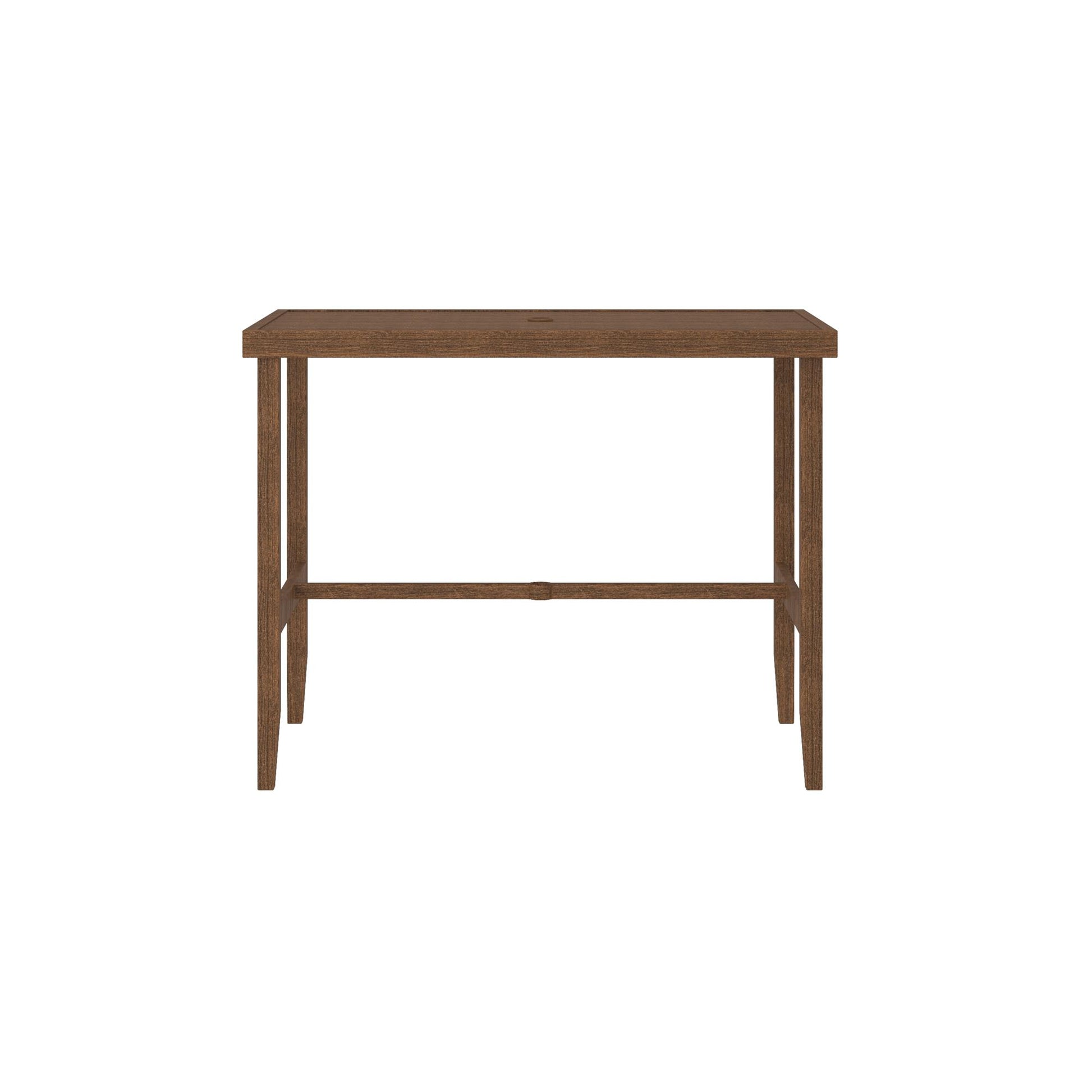 Counter Height Patio Bar Dining Table with Weather Resistant Frame - Brown