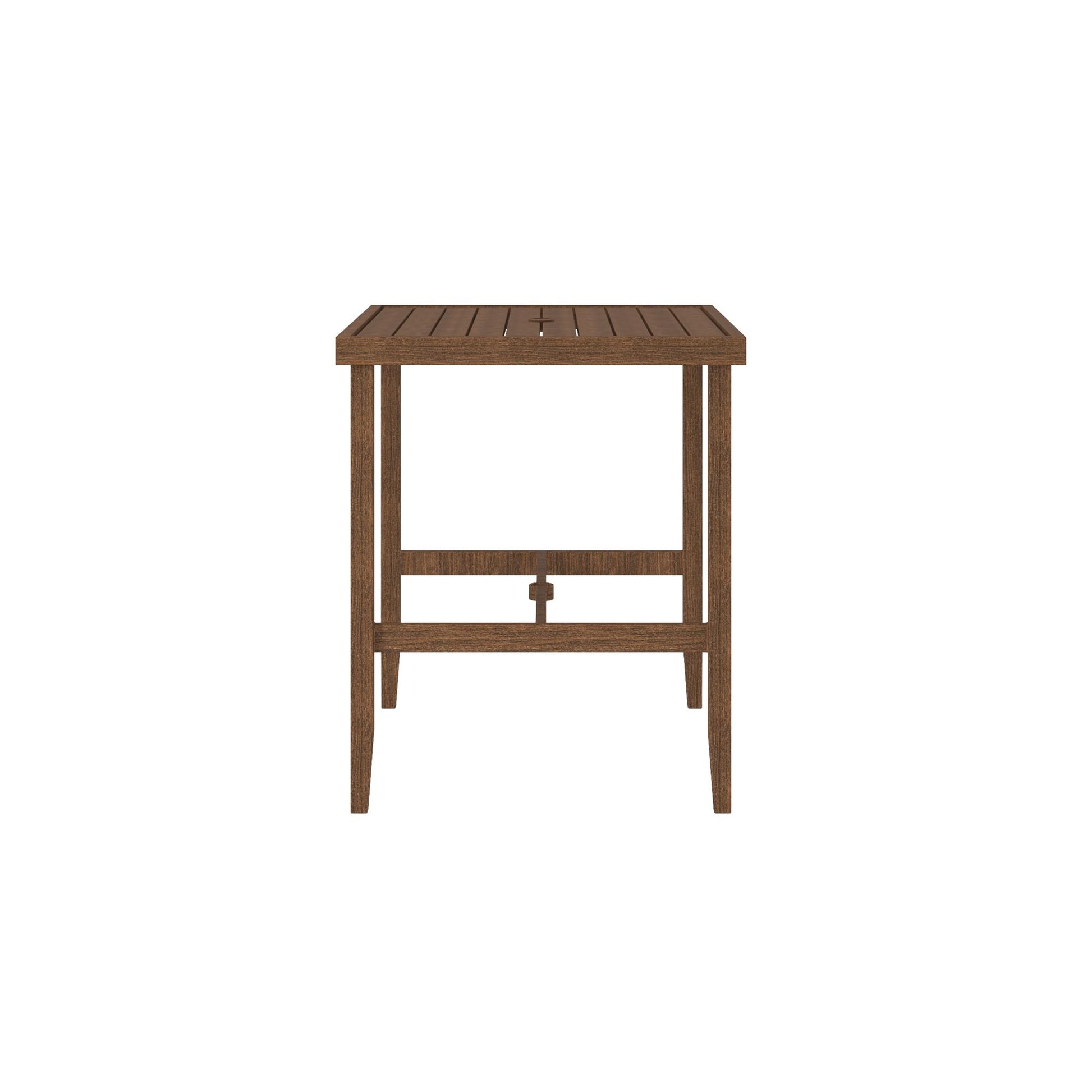 Counter Height Patio Bar Dining Table with Weather Resistant Frame - Brown