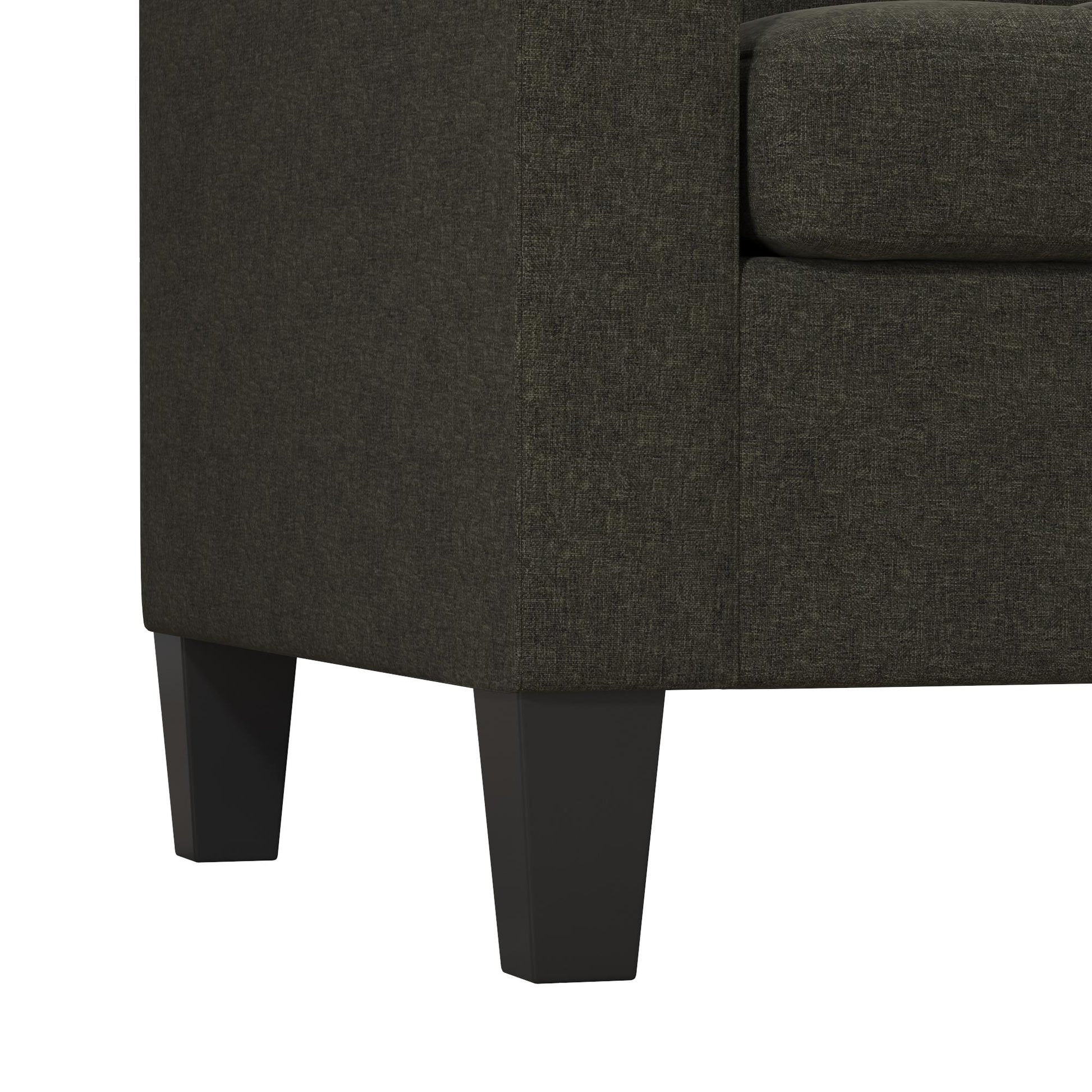 Emily Upholstered Sofa Couch with Deep Tufted Cushions - Gray