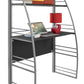 Sage Studio Twin Loft Bed with Integrated Desk and Shelves - Silver - Twin