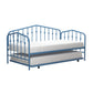 Bushwick Metal Daybed & Trundle - Sea Blue - Twin