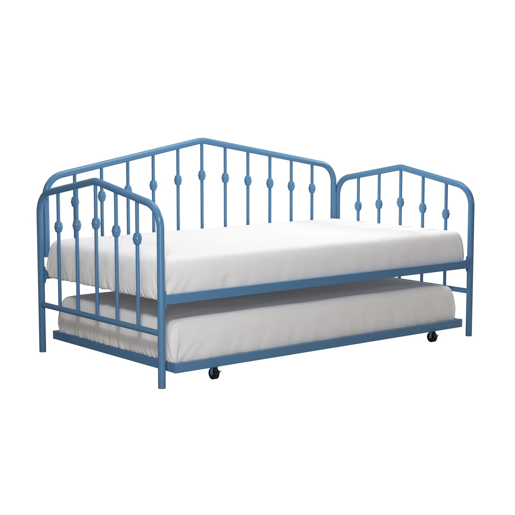 Bushwick Metal Daybed & Trundle - Sea Blue - Twin