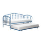 Bushwick Metal Daybed & Trundle - Sea Blue - Twin