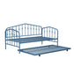 Bushwick Metal Daybed & Trundle - Sea Blue - Twin