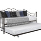 Tokyo Metal Daybed and Trundle Set with Metal Slats - Bronze - Twin