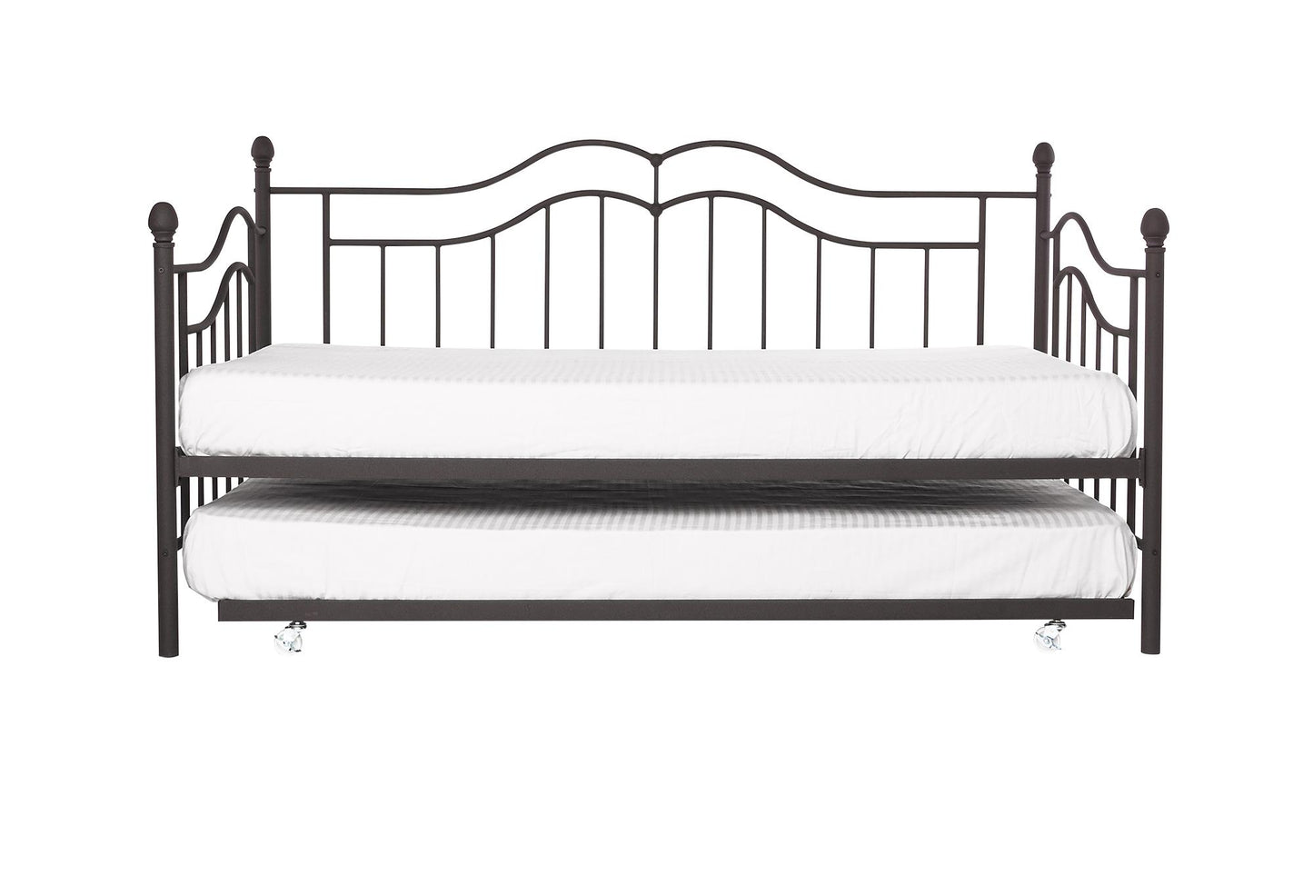 Tokyo Metal Daybed and Trundle Set with Metal Slats - Bronze - Twin