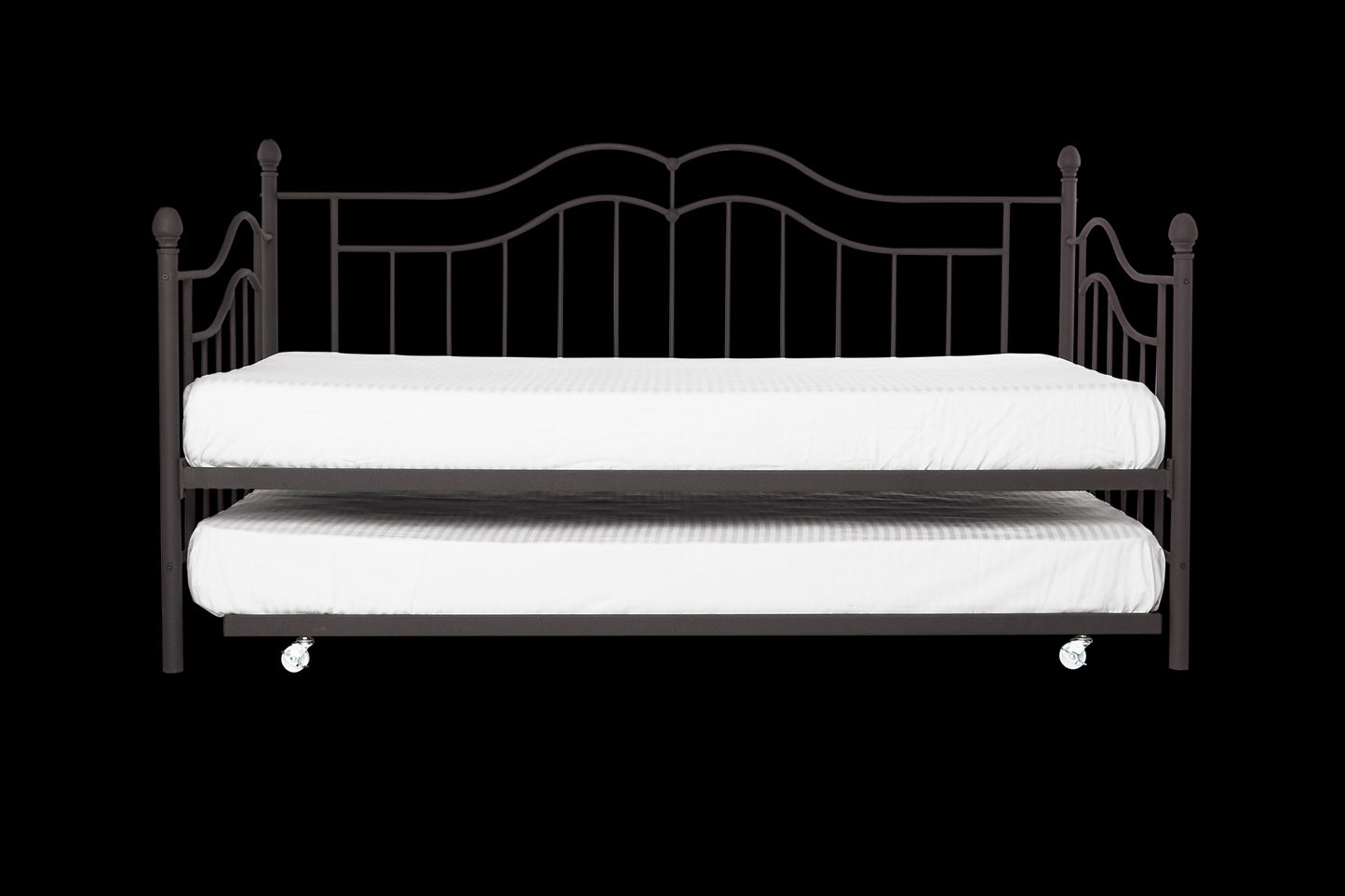 Tokyo Metal Daybed and Trundle Set with Metal Slats - Bronze - Twin