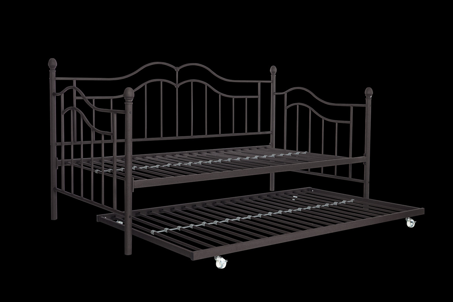 Tokyo Metal Daybed and Trundle Set with Metal Slats - Bronze - Twin
