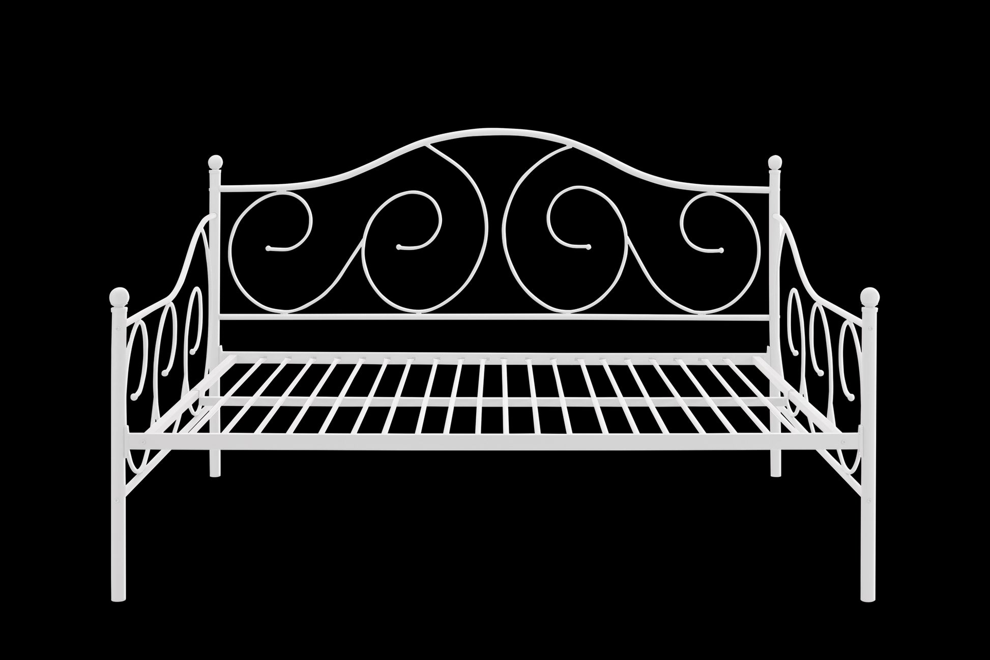 Victoria Metal Daybed with 15 Inch Clearance for Storage - White - Full