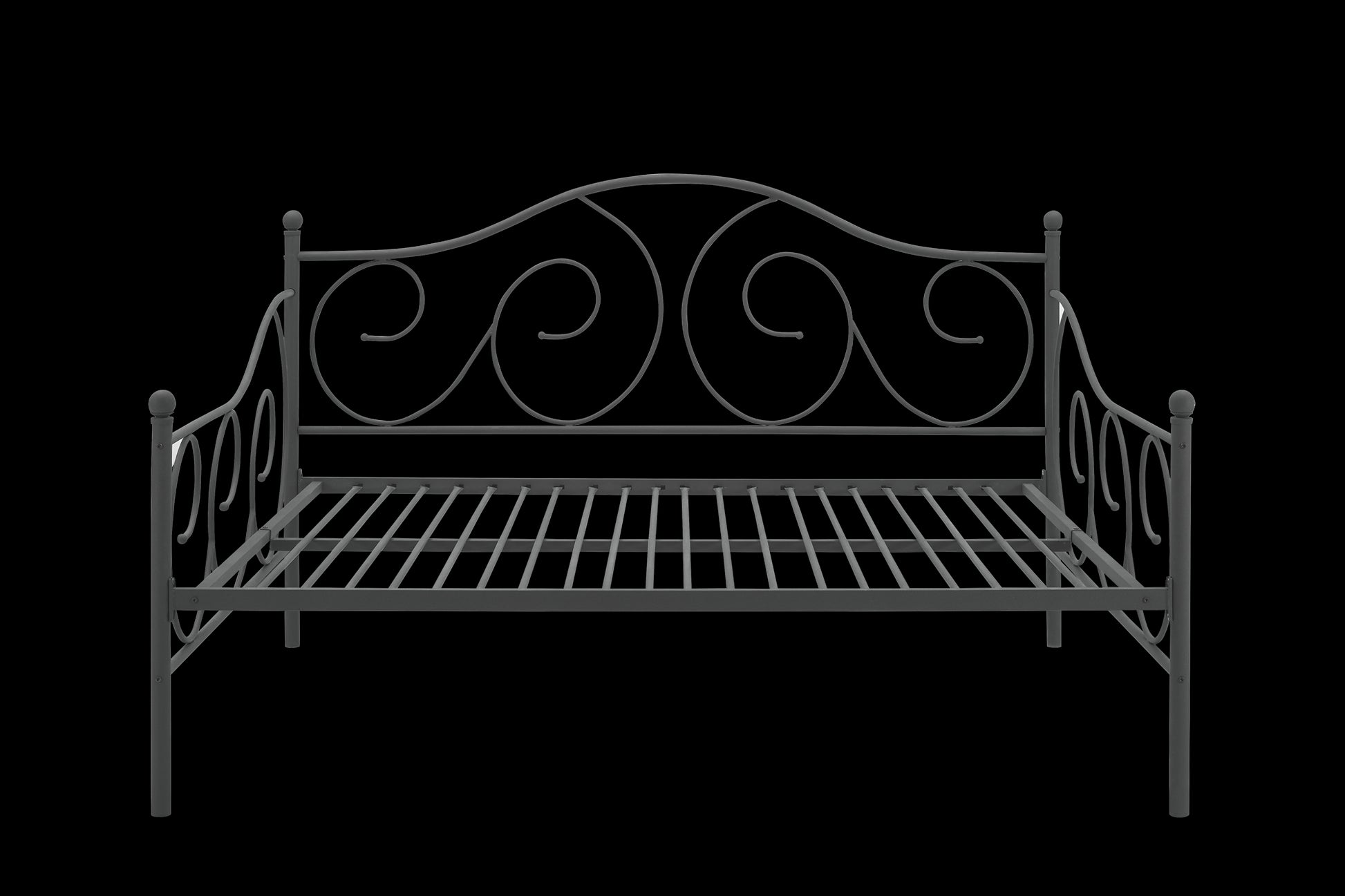 Victoria Metal Daybed with 15 Inch Clearance for Storage - Pewter - Full