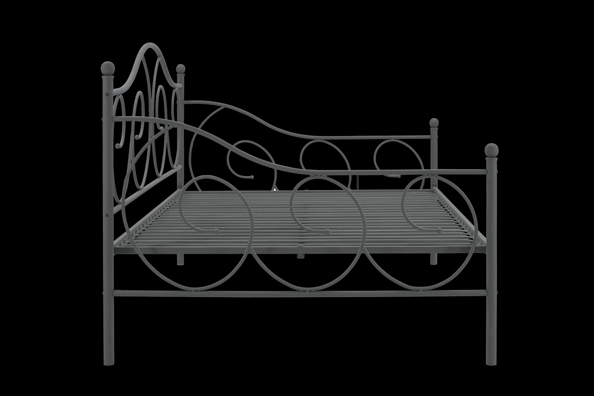 Victoria Metal Daybed with 15 Inch Clearance for Storage - Pewter - Full