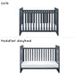 Miles 2 in 1 Convertible Crib with 4 Adjustable Mattress Positions - Graphite Blue