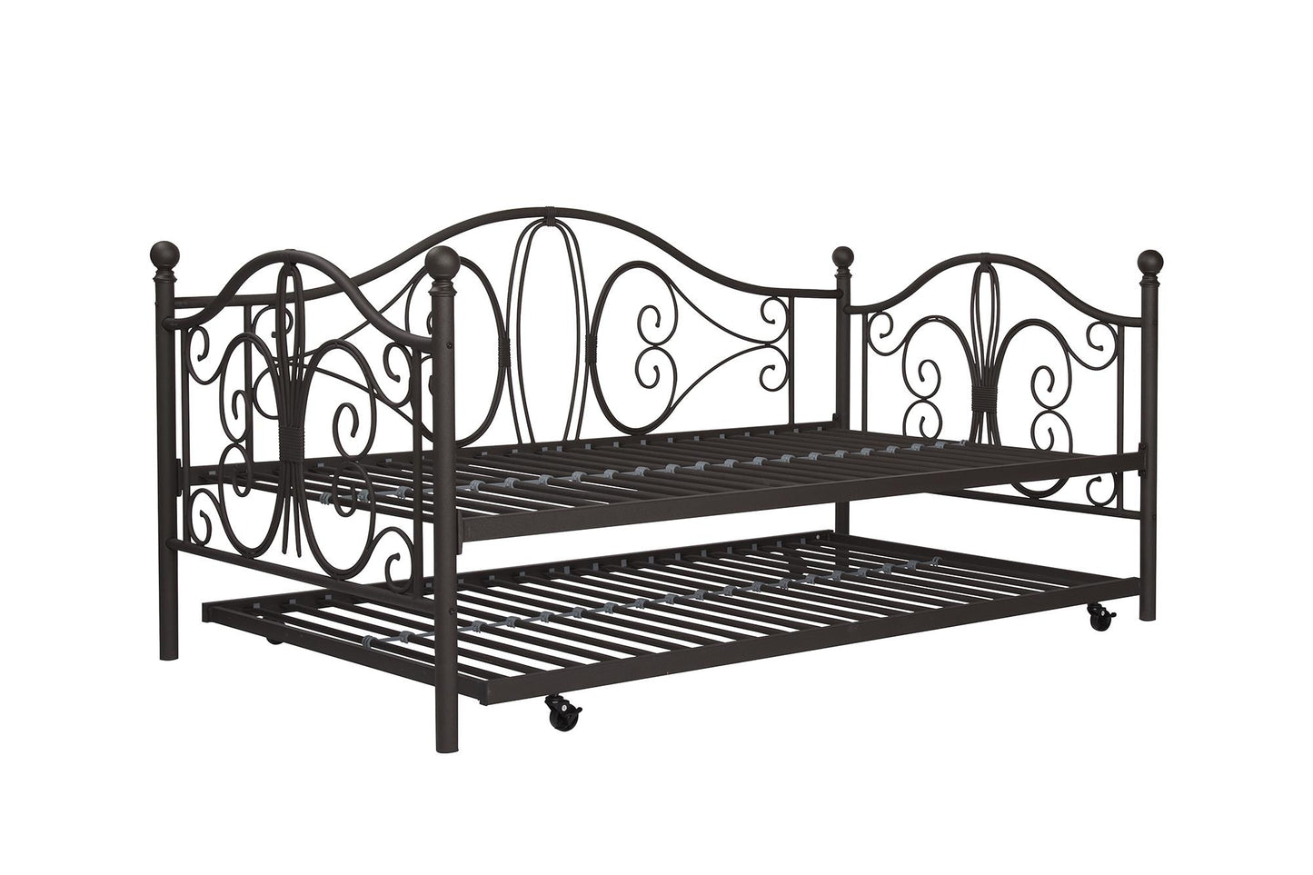 Bombay Victorian Metal Daybed and Trundle with Set - Bronze - Twin