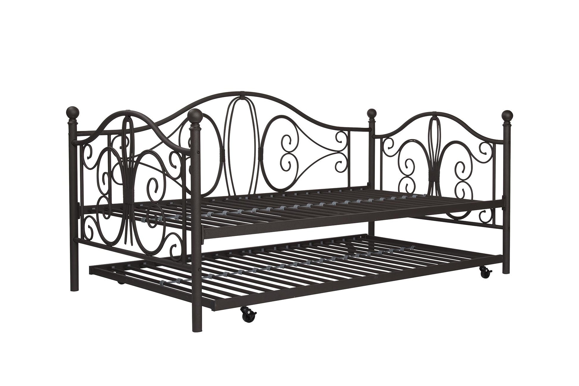 Bombay Victorian Metal Daybed and Trundle with Set - Bronze - Twin