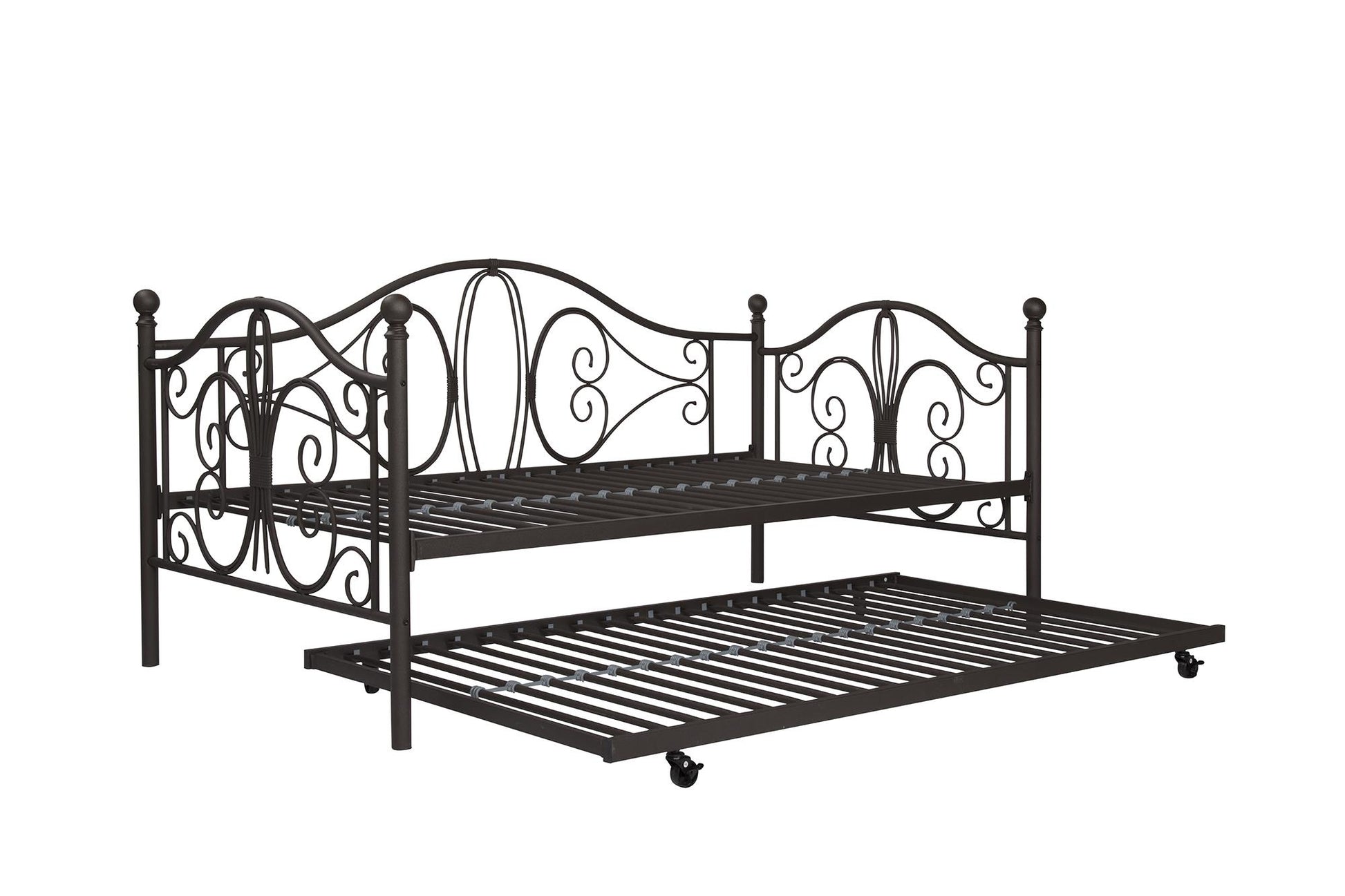Bombay Victorian Metal Daybed and Trundle with Set - Bronze - Twin