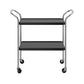 Stylaire 2 Tier Serving Cart - Black - 1-Pack
